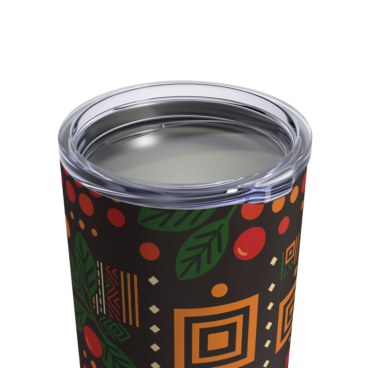 10oz Christmas Mistletoe African Pattern Tumbler