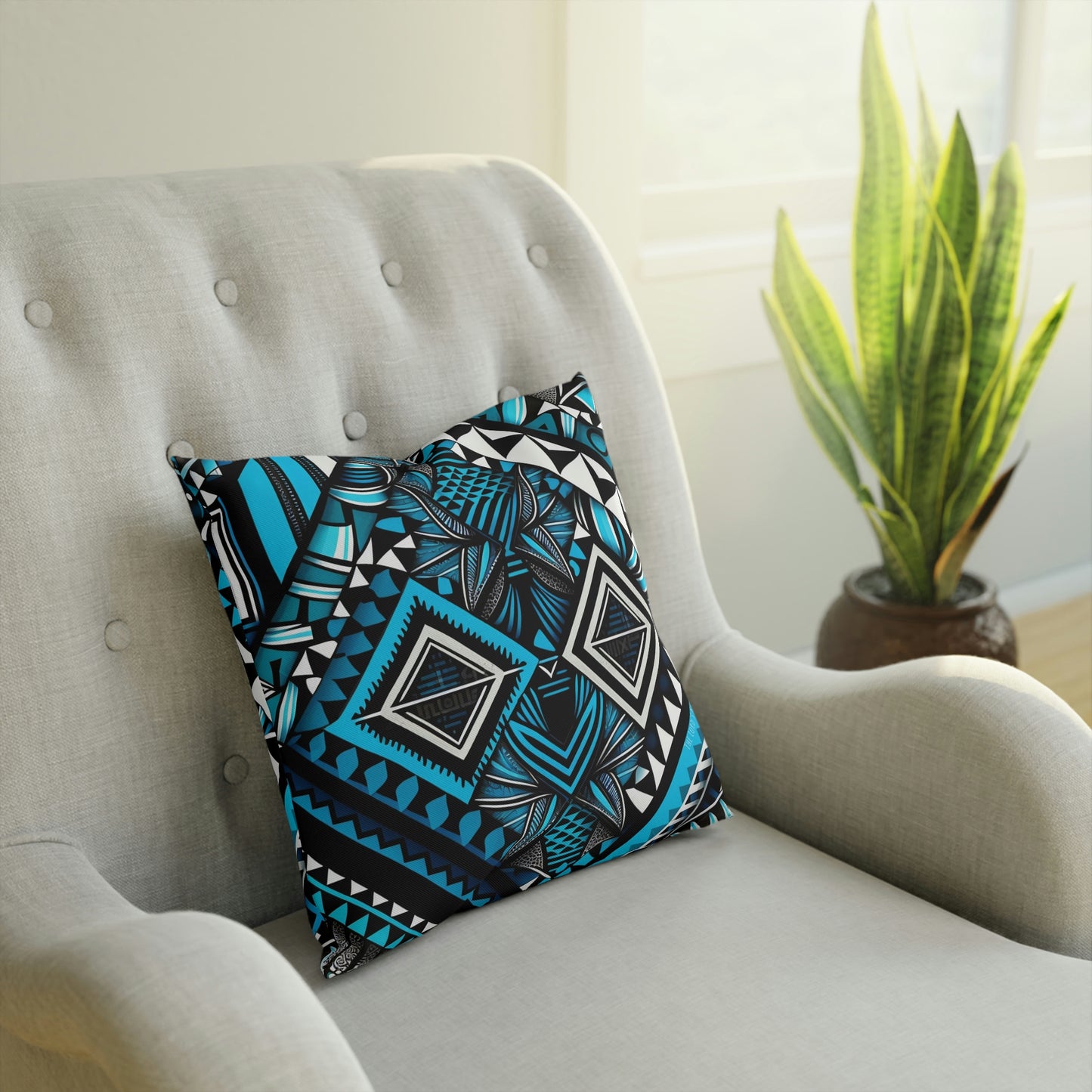 The Lord's my keeper: African-Patterned Cushion with Uplifting Message