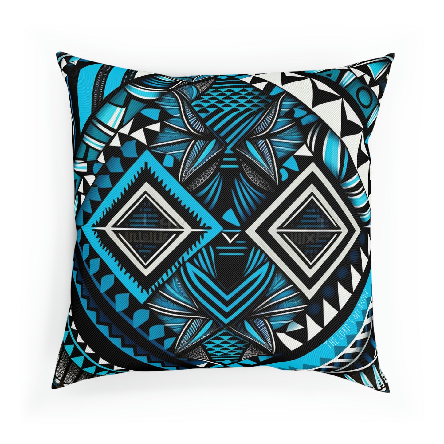 The Lord's my keeper: African-Patterned Cushion with Uplifting Message