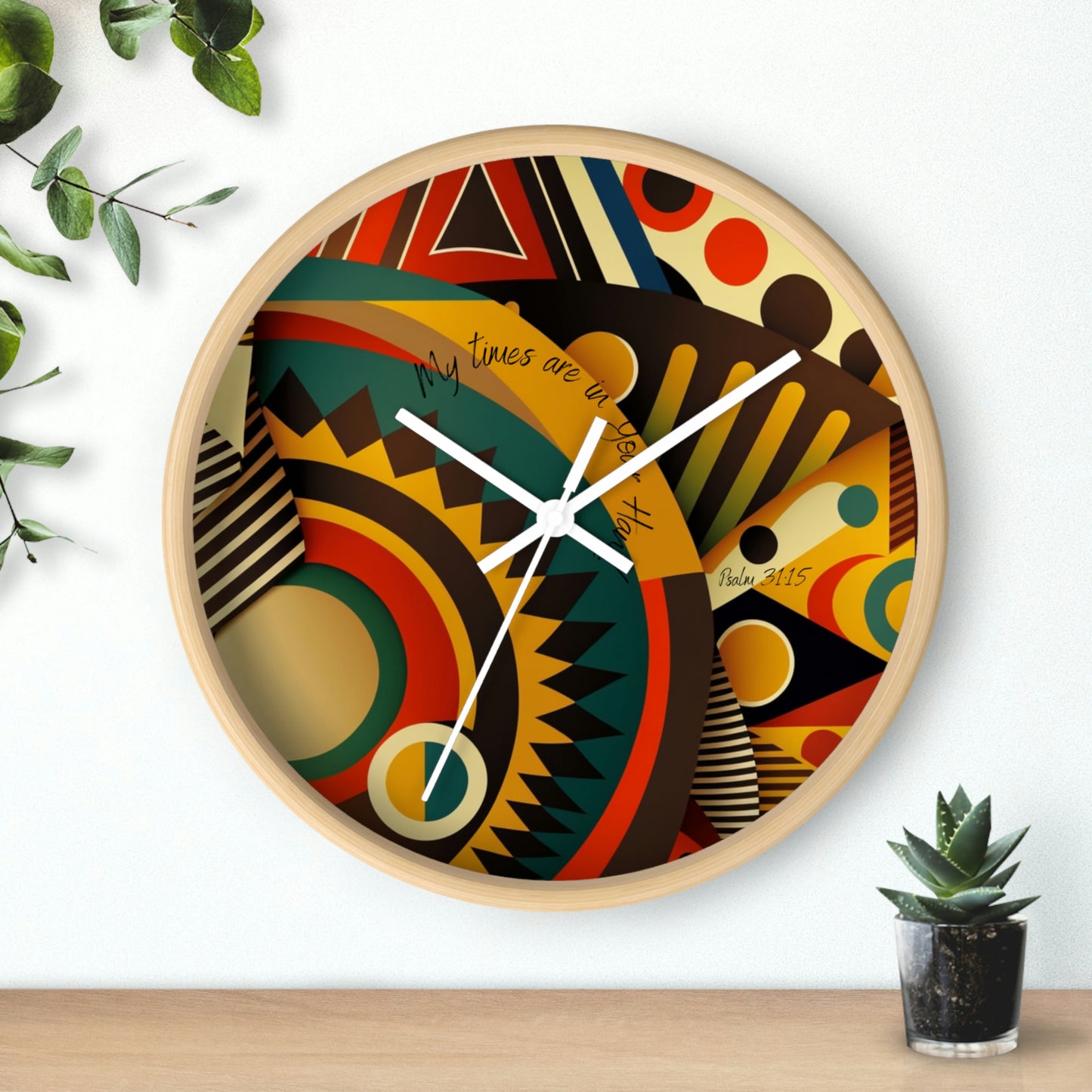 My Times Are in Your Hand" African Wall Clock