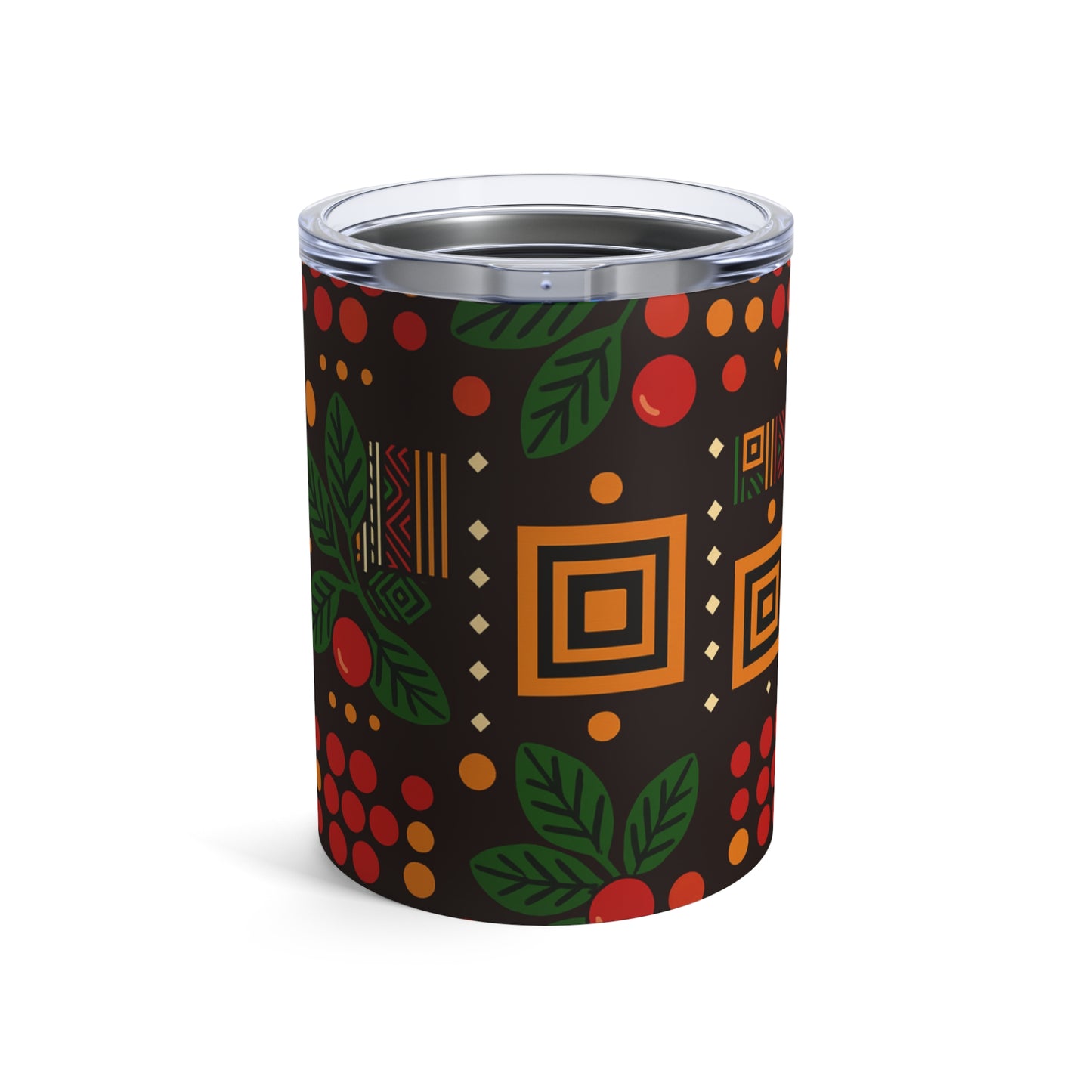 10oz Christmas Mistletoe African Pattern Tumbler
