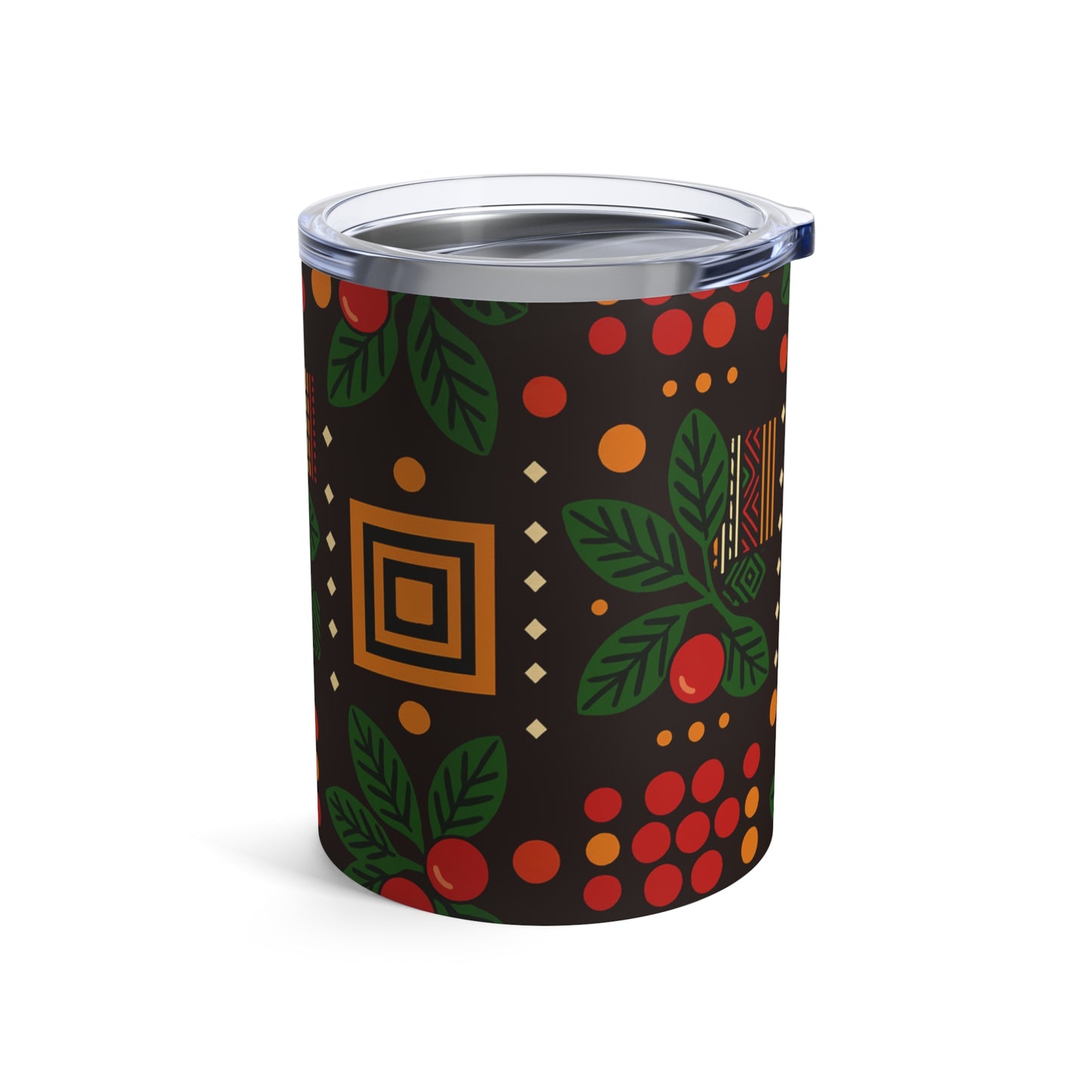 10oz Christmas Mistletoe African Pattern Tumbler