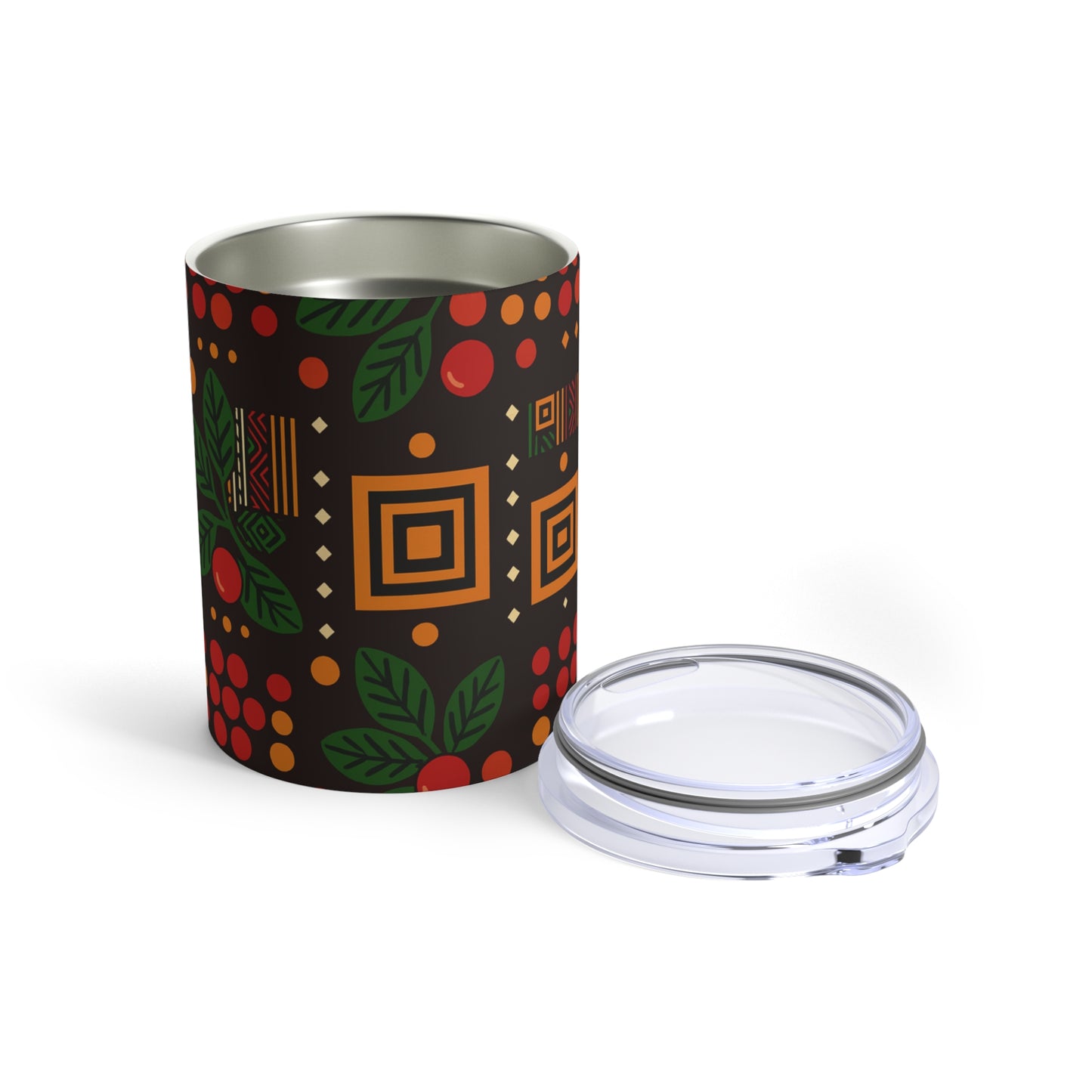 10oz Christmas Mistletoe African Pattern Tumbler