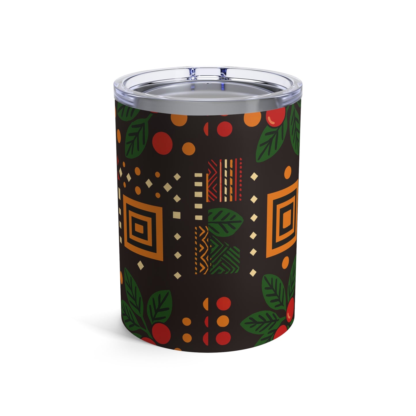 10oz Christmas Mistletoe African Pattern Tumbler