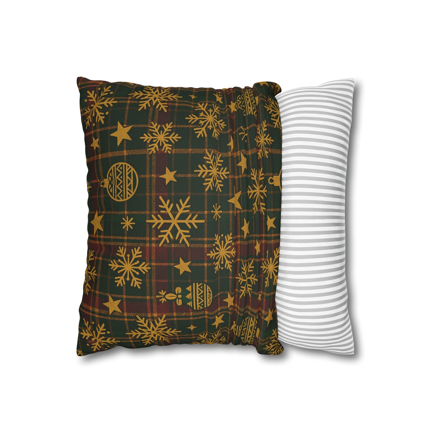African-Inspired Geometric Ornament Faux Suede Square Pillowcase