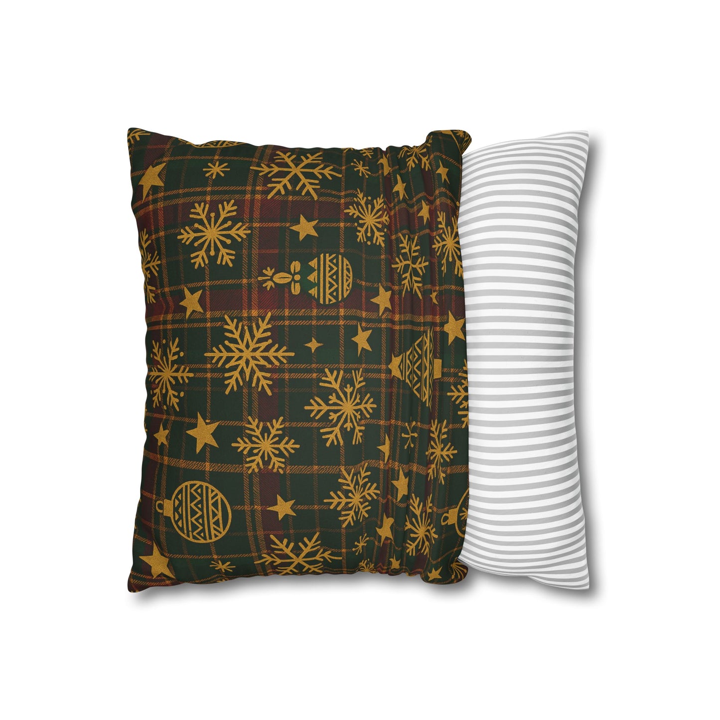 African-Inspired Geometric Ornament Faux Suede Square Pillowcase