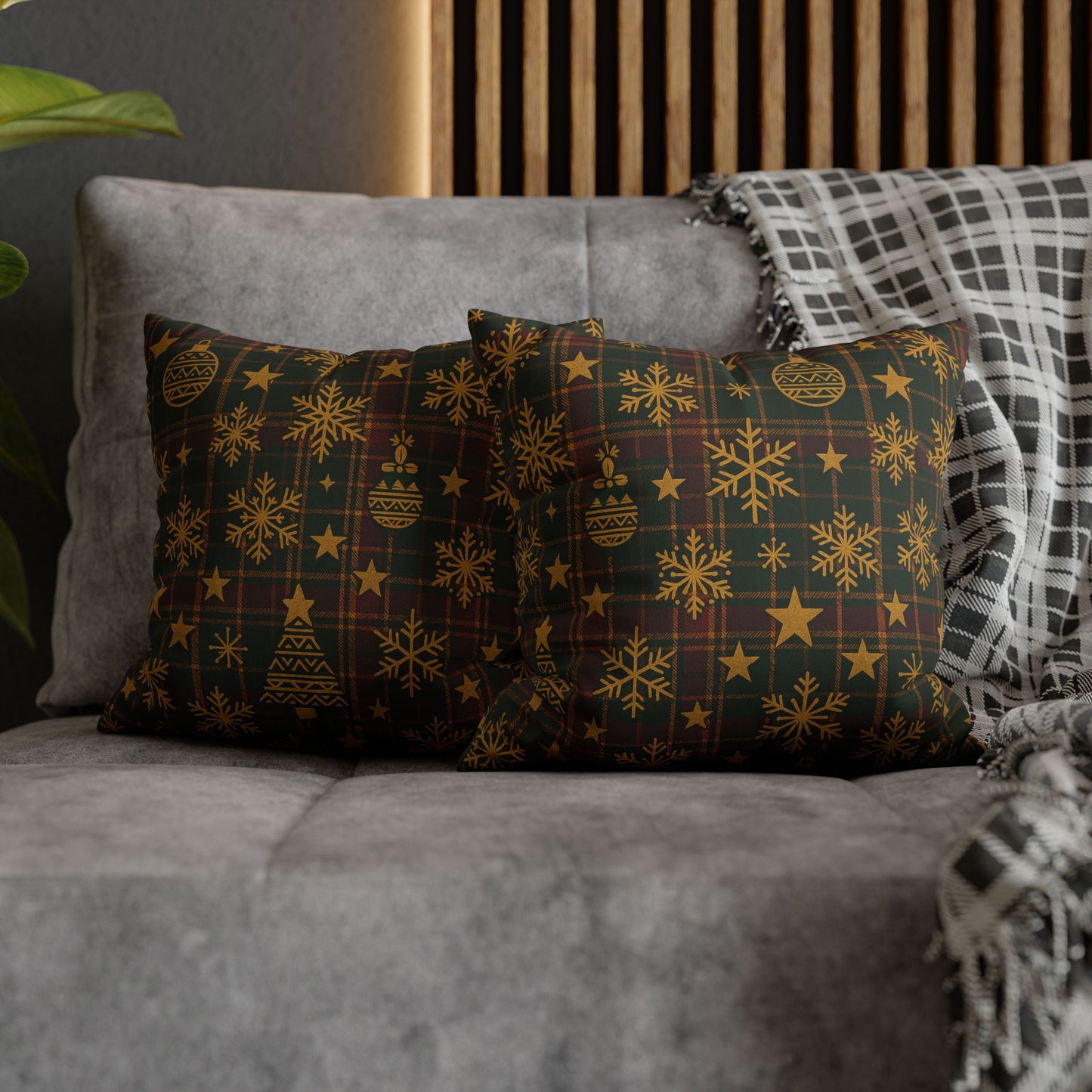 African-Inspired Geometric Ornament Faux Suede Square Pillowcase