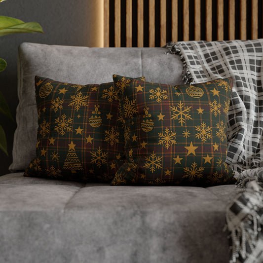 African-Inspired Geometric Ornament Faux Suede Square Pillowcase
