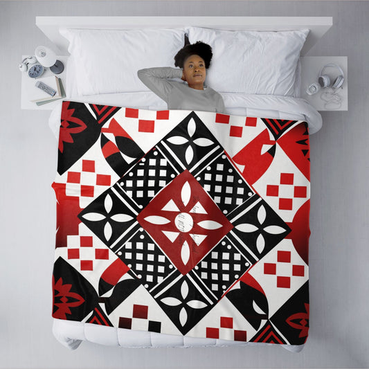 African Geometric Patterned Blanket– AOP