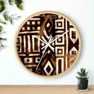 Psalm 31:15 African Print Wall Clock