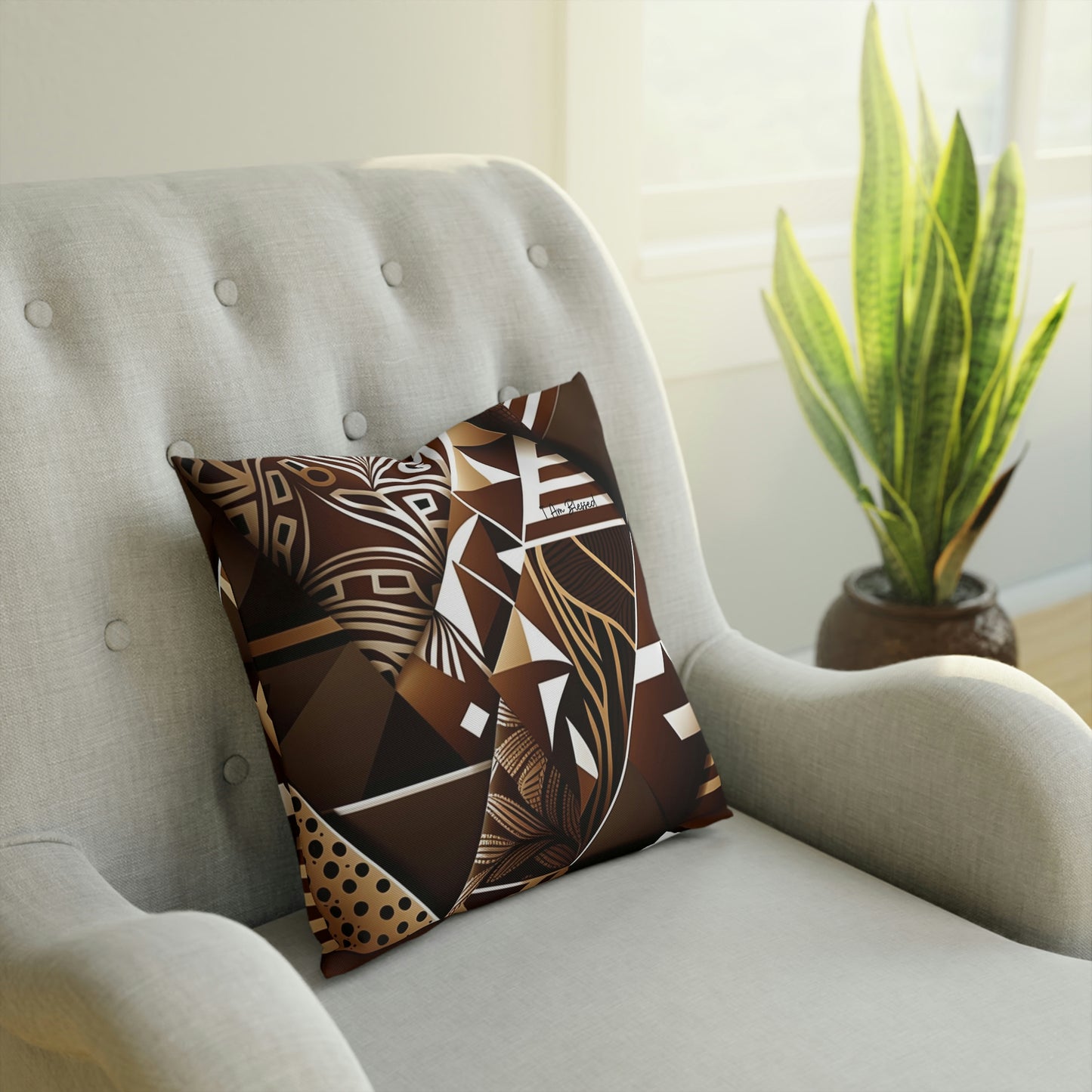 Blessed African Print Cushion: Celebrating Abundance and Gratitude