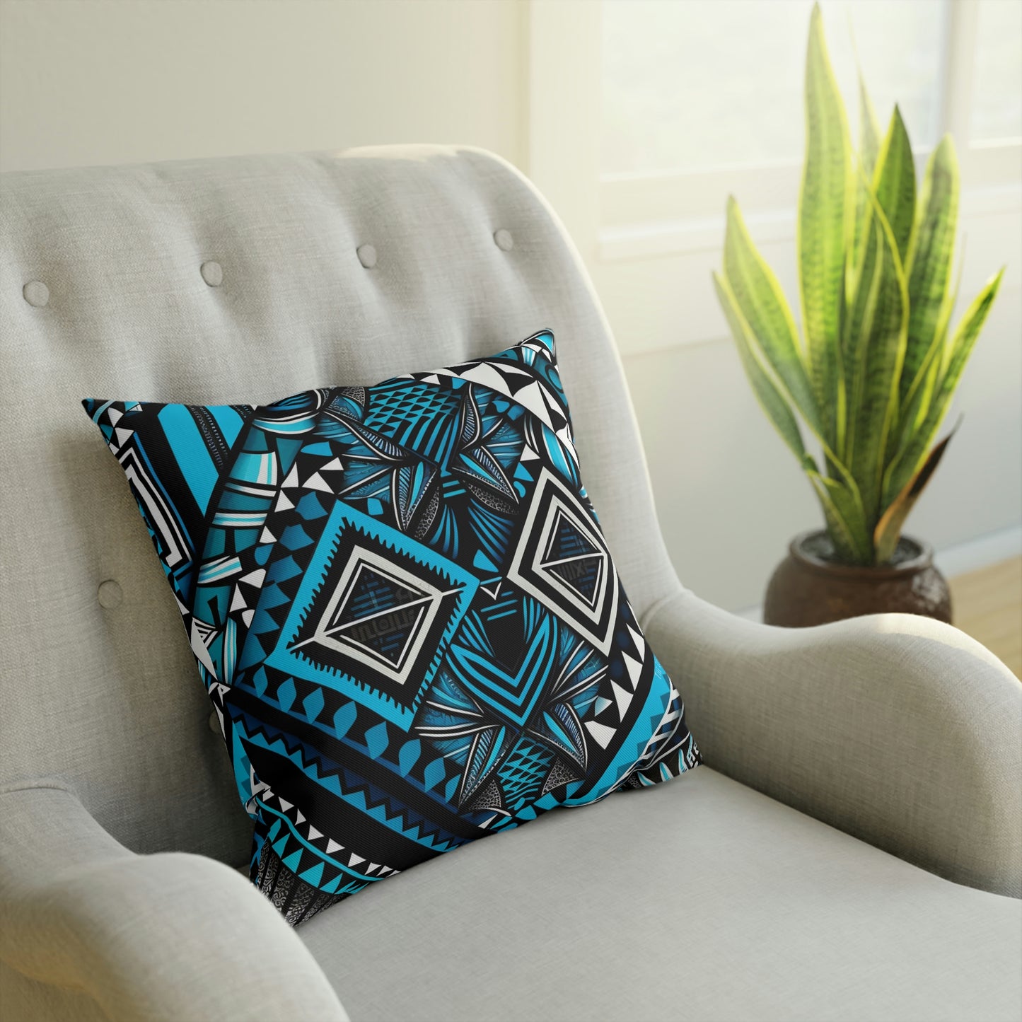 The Lord's my keeper: African-Patterned Cushion with Uplifting Message