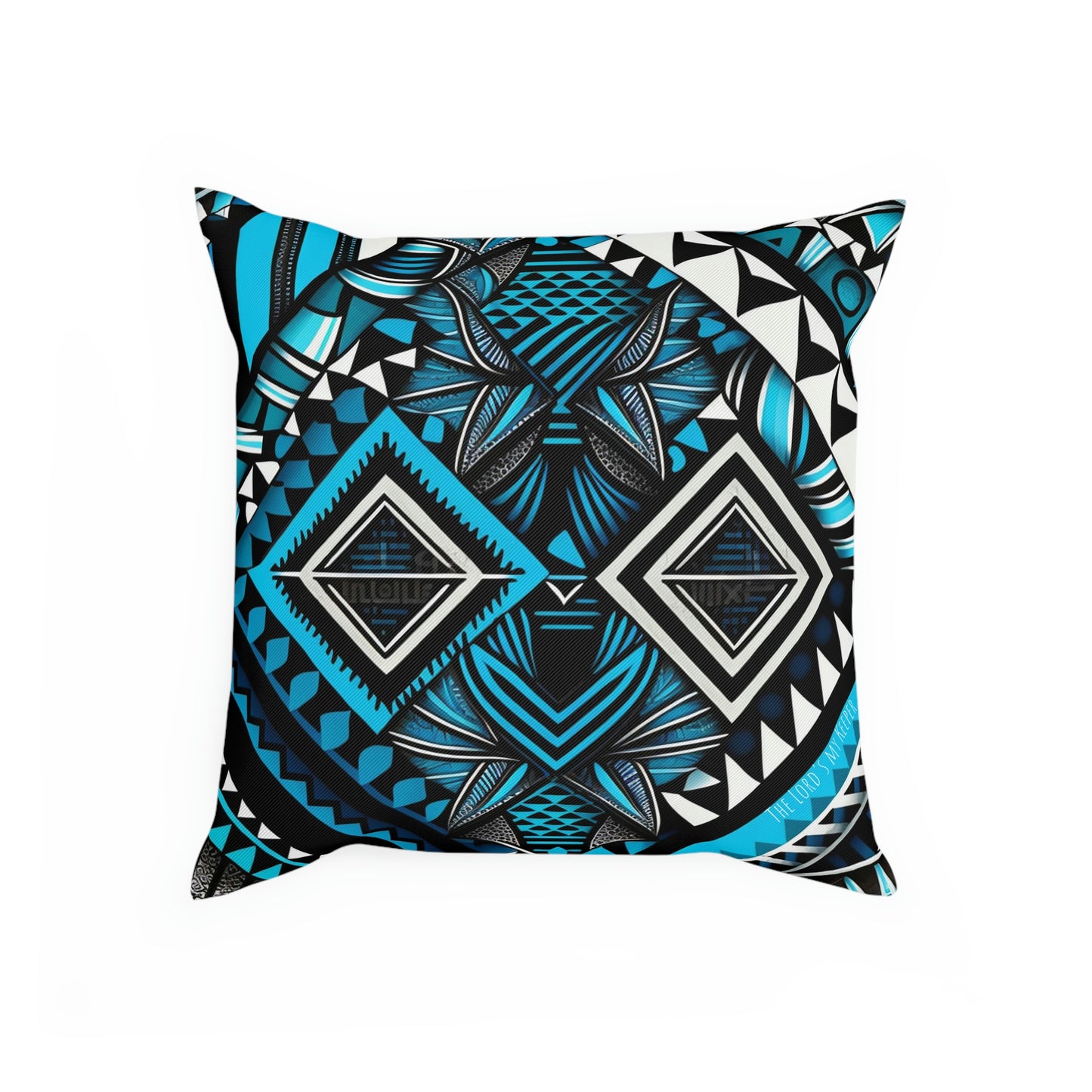 The Lord's my keeper: African-Patterned Cushion with Uplifting Message