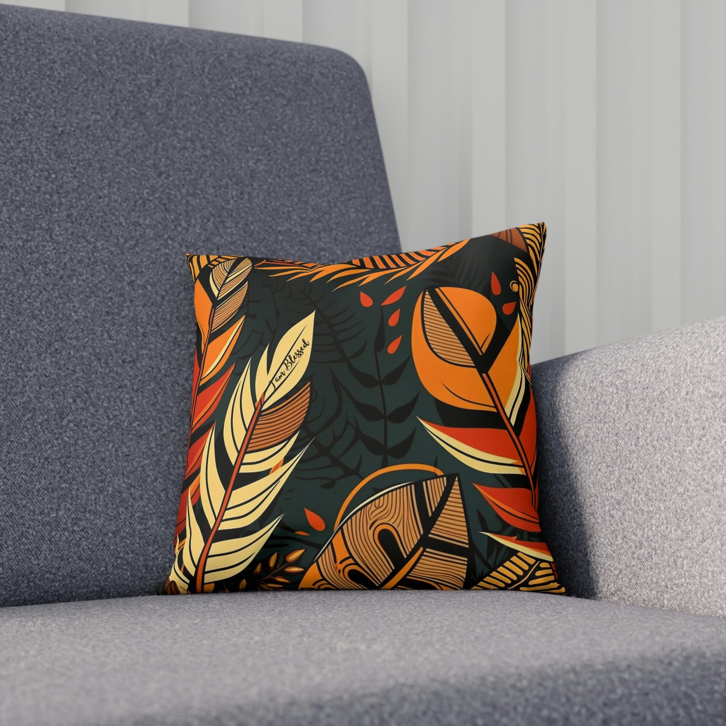 Blessed African Print Cushion: Celebrating Abundance and Gratitude