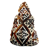 "Blessed: A Brown, Black and White African Patterned Blanket with 'I am Blessed' Logo" AOP