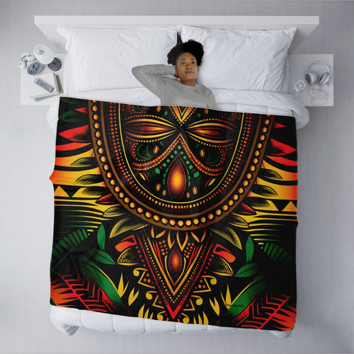 Vibrant African-Inspired Dashiki Blanket– AOP
