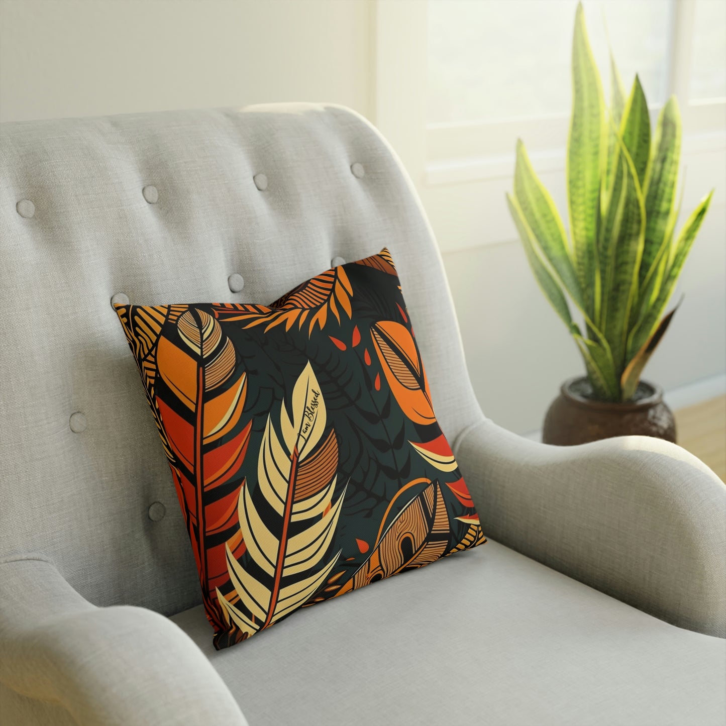 Blessed African Print Cushion: Celebrating Abundance and Gratitude