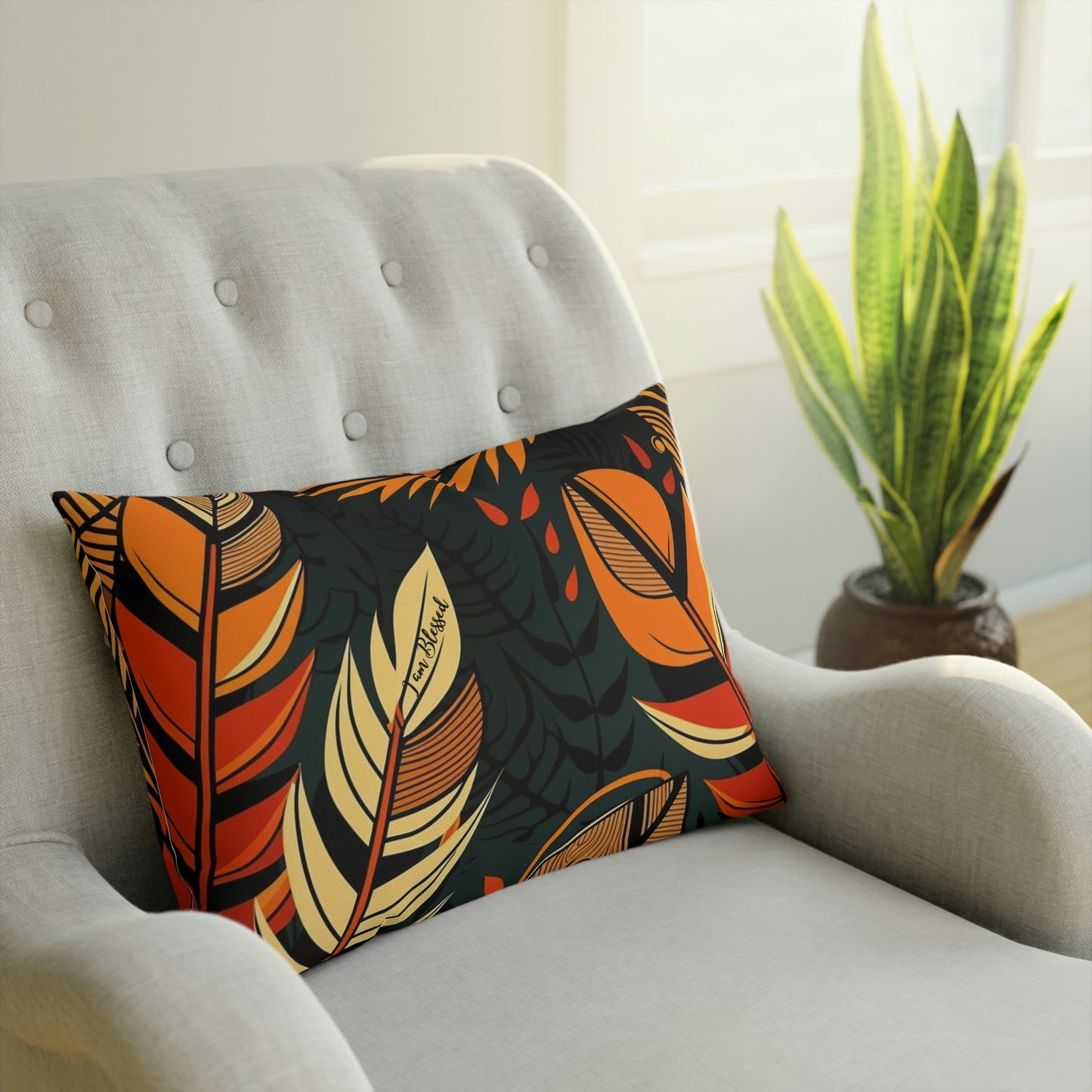 Blessed African Print Cushion: Celebrating Abundance and Gratitude