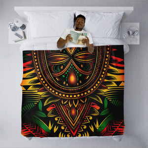 Vibrant African-Inspired Dashiki Blanket– AOP