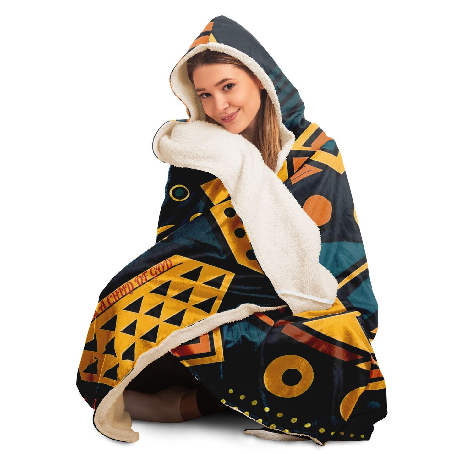 "Vibrant African-Inspired Colorful Patterned Blanket AOP