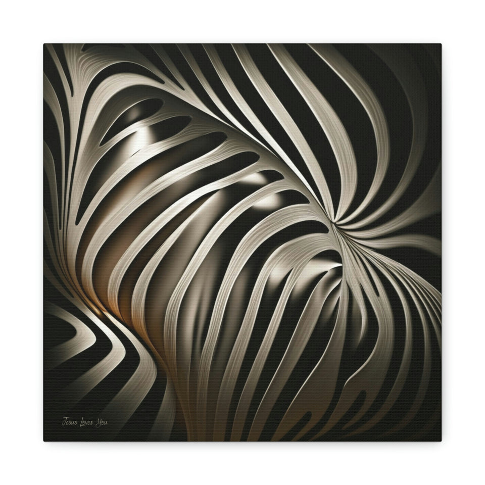 African Zebra Print Canvas: Jesus Loves You