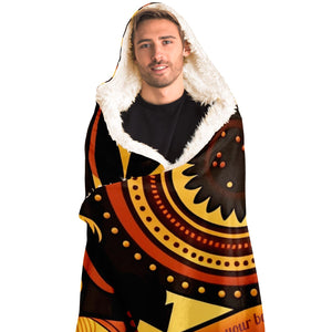 African-Patterned Blanket with Uplifting Message" Jesus Has Your Back Always