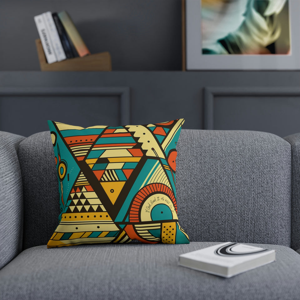 Faithful African Print Cushion: Trusting in the Promises of God