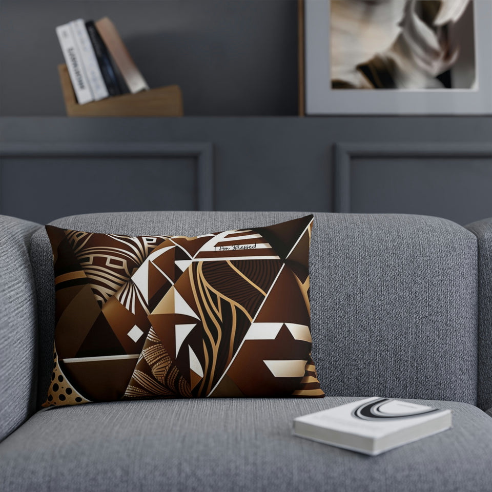 Blessed African Print Cushion: Celebrating Abundance and Gratitude