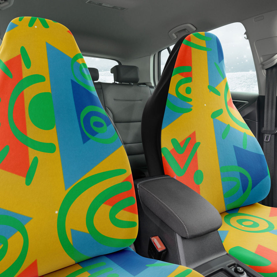 African Inspired kaleidoscope Car Seat Cover - AOP