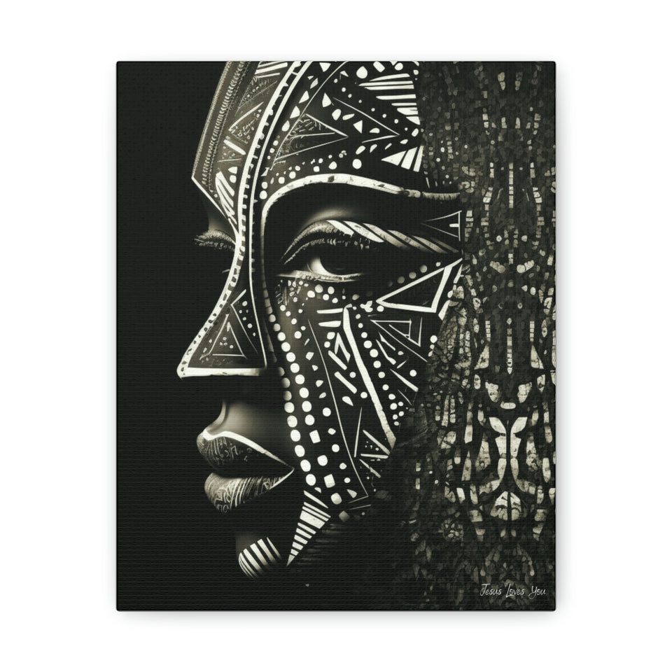 African Face Mask Canvas