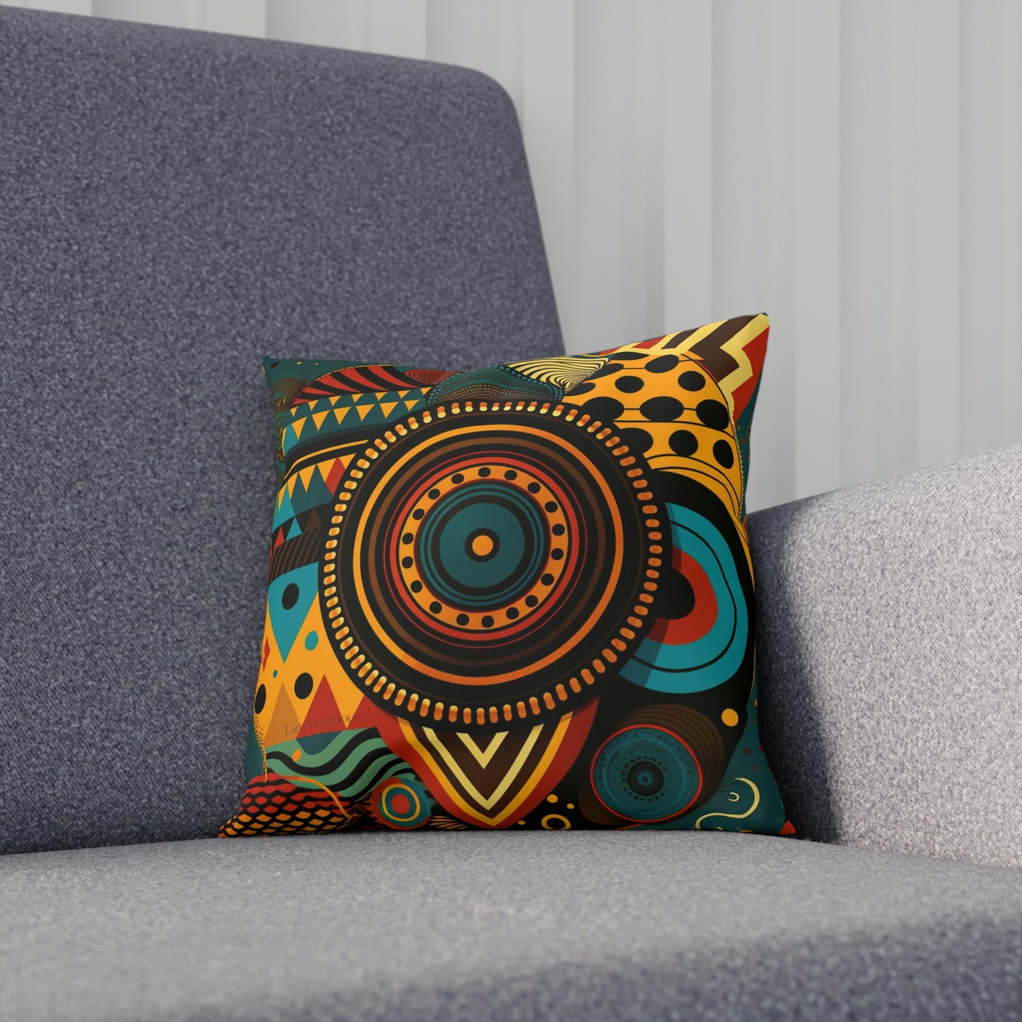 Victorious African Print Cushion: Celebrating Faith and Culture"