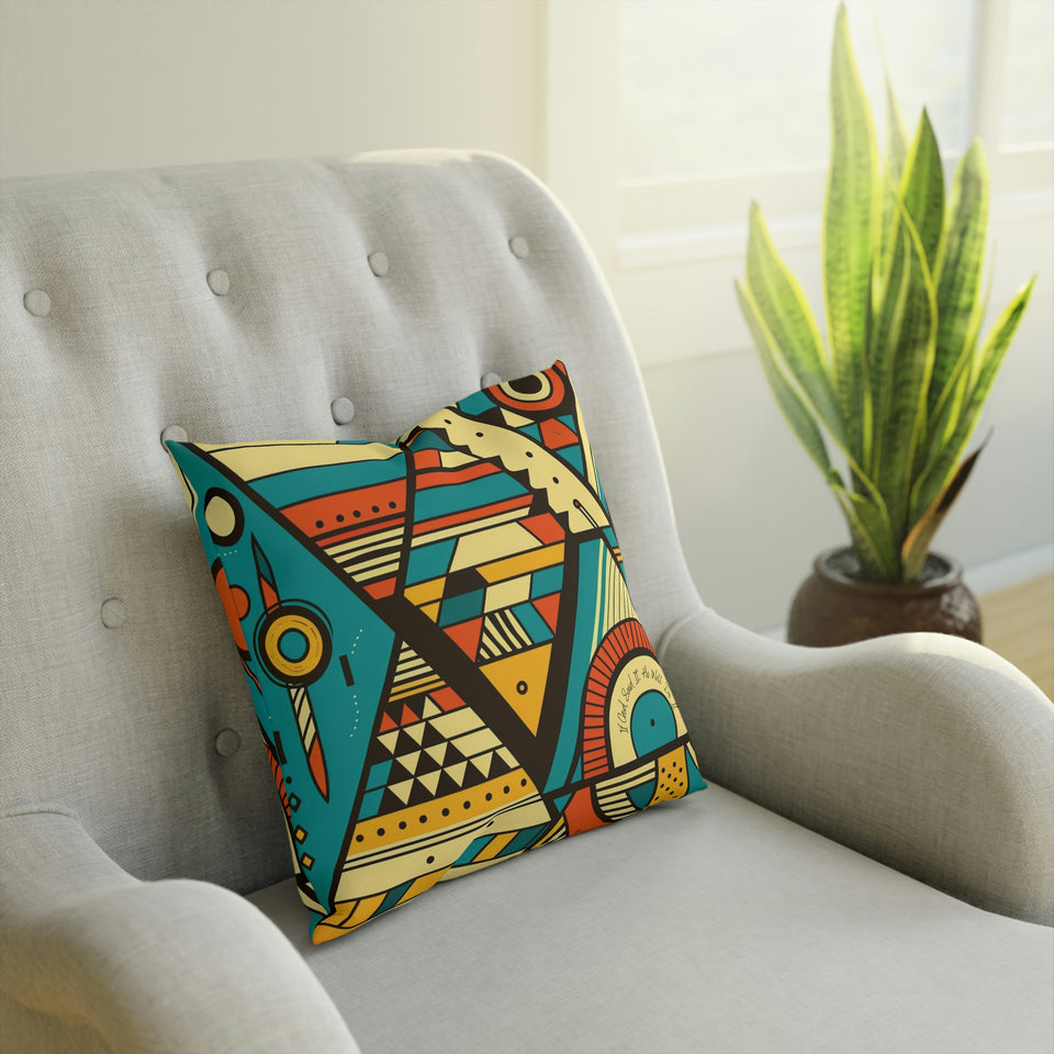 Faithful African Print Cushion: Trusting in the Promises of God