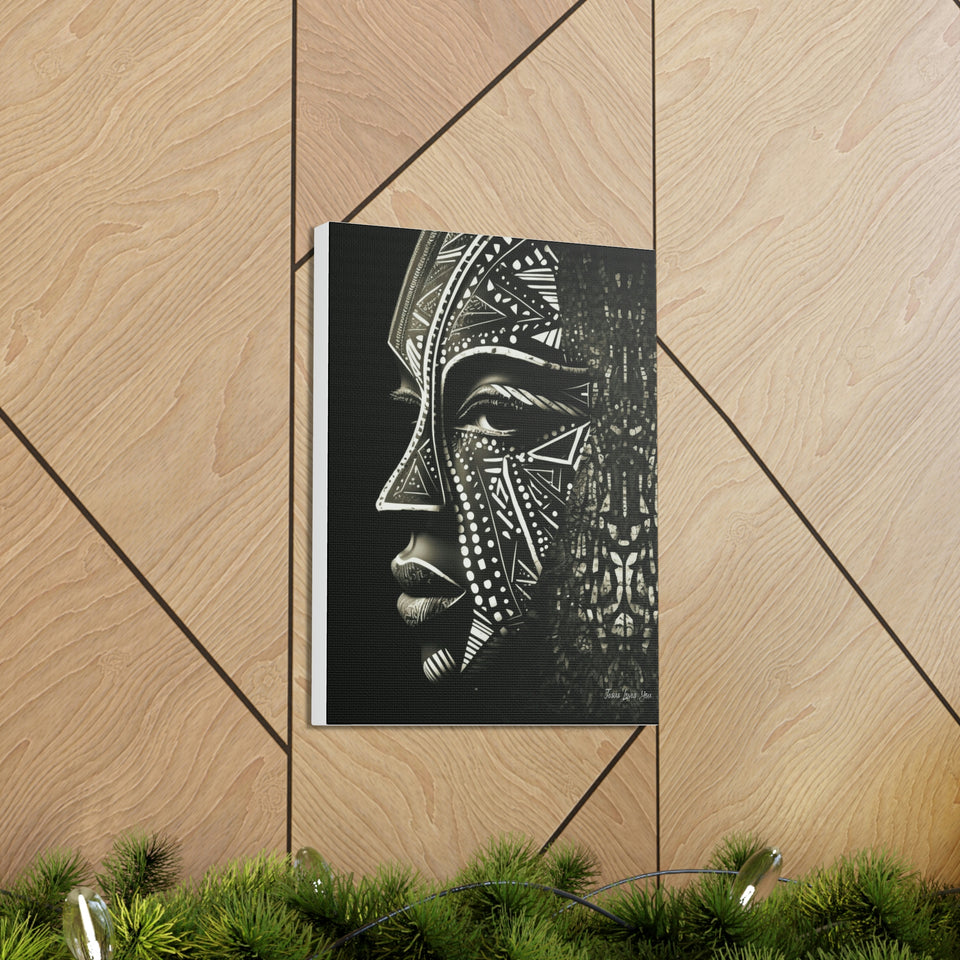 African Face Mask Canvas