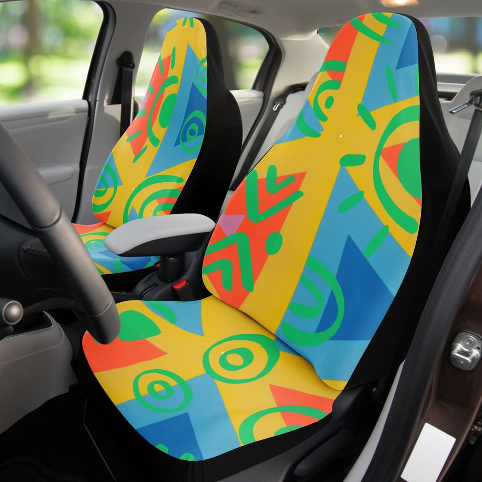 African Inspired kaleidoscope Car Seat Cover - AOP