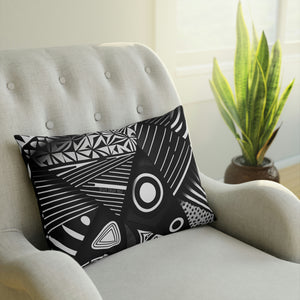 Jesus Loves You: African-Patterned Cushion with Uplifting Message.