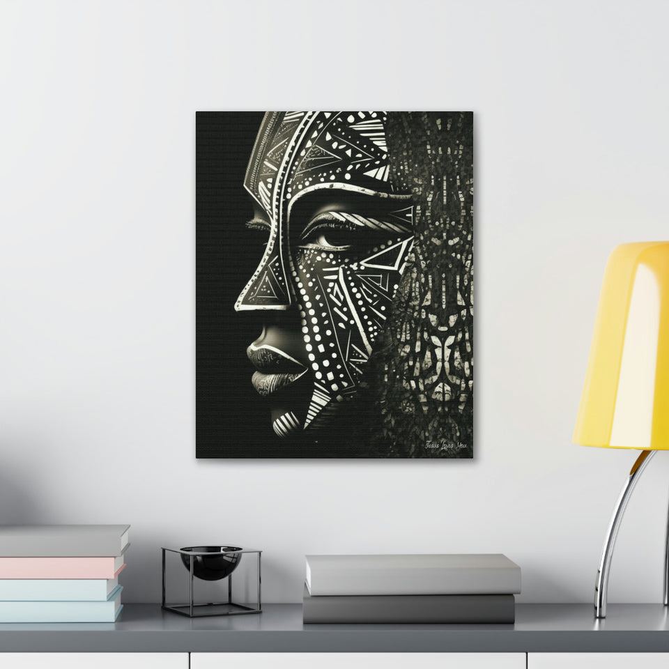 African Face Mask Canvas