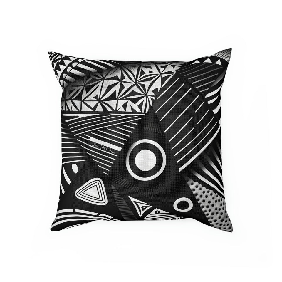 Jesus Loves You: African-Patterned Cushion with Uplifting Message.