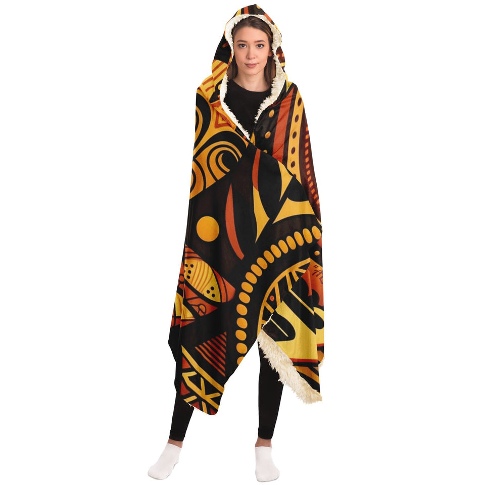 African-Patterned Blanket with Uplifting Message" Jesus Has Your Back Always