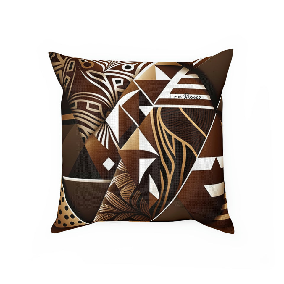 Blessed African Print Cushion: Celebrating Abundance and Gratitude