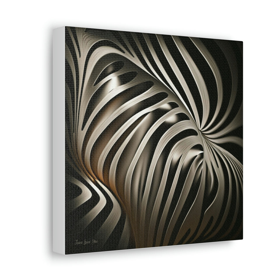 African Zebra Print Canvas: Jesus Loves You