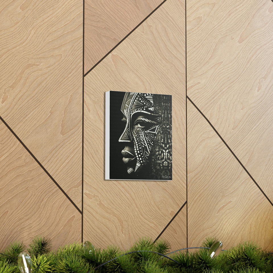 African Face Mask Canvas