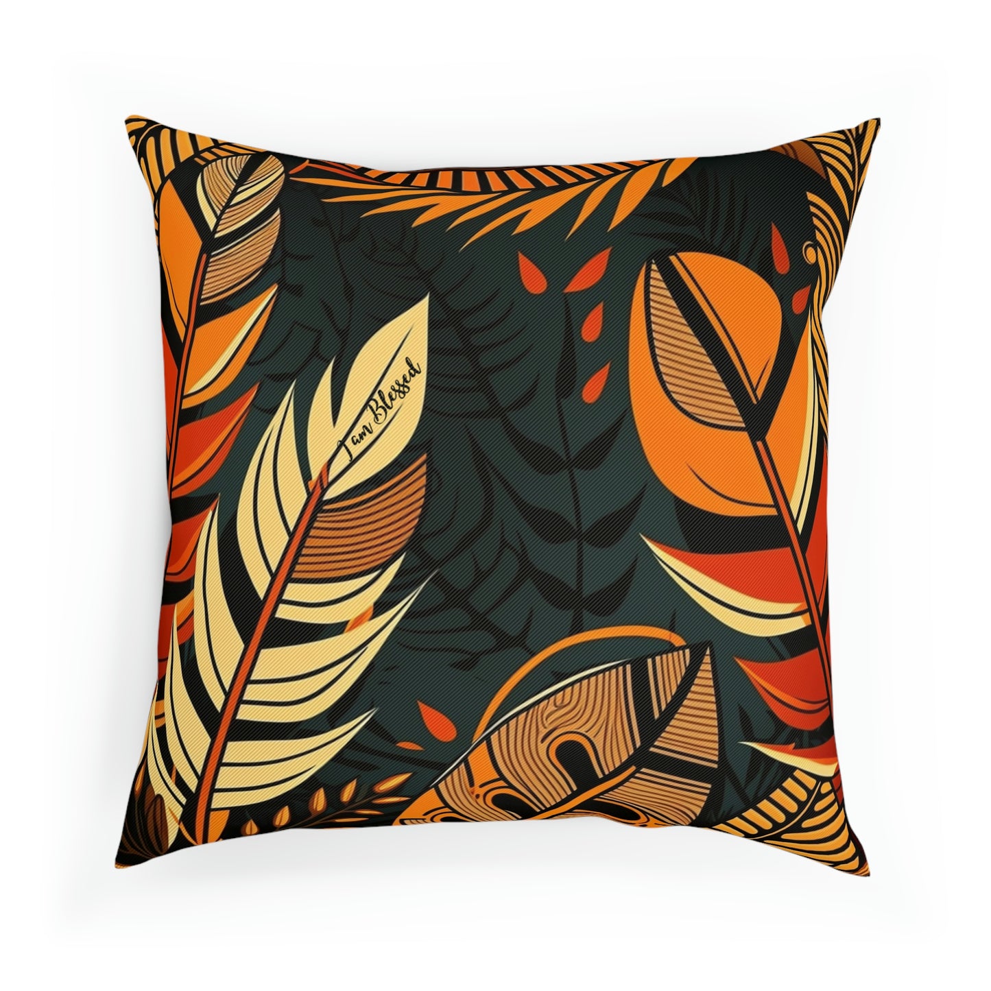 Blessed African Print Cushion: Celebrating Abundance and Gratitude