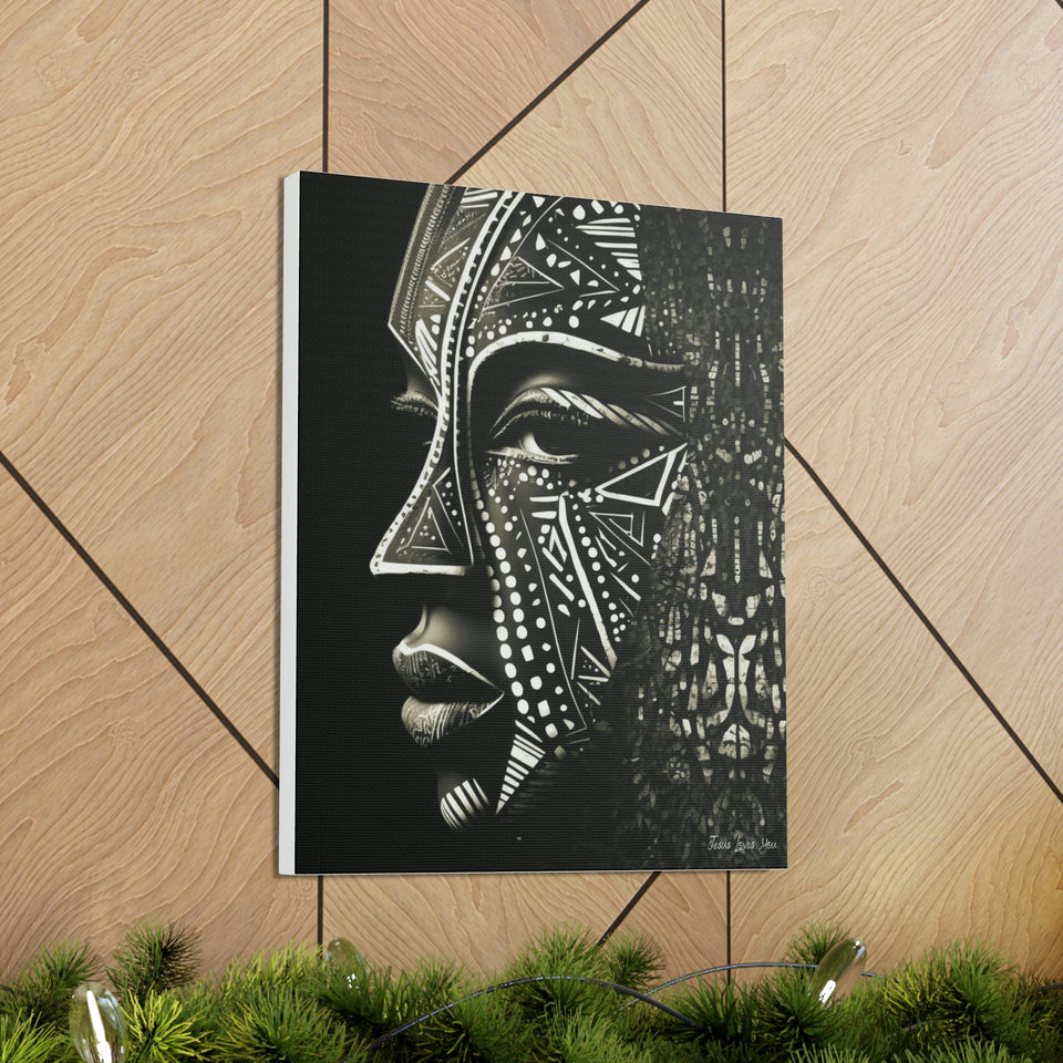 African Face Mask Canvas