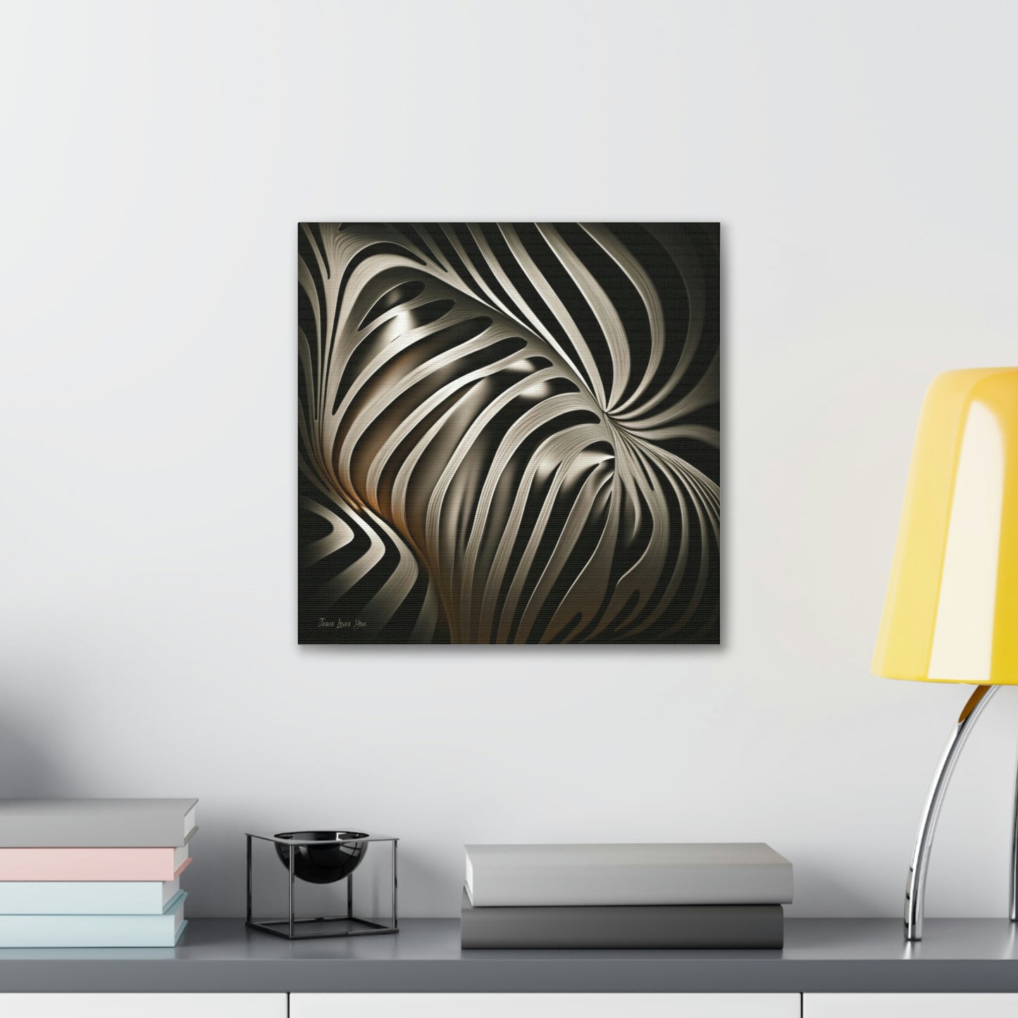 African Zebra Print Canvas: Jesus Loves You