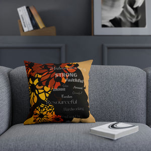 Virtuous Woman: Inspirational Cushion with Proverbs 31 Qualities