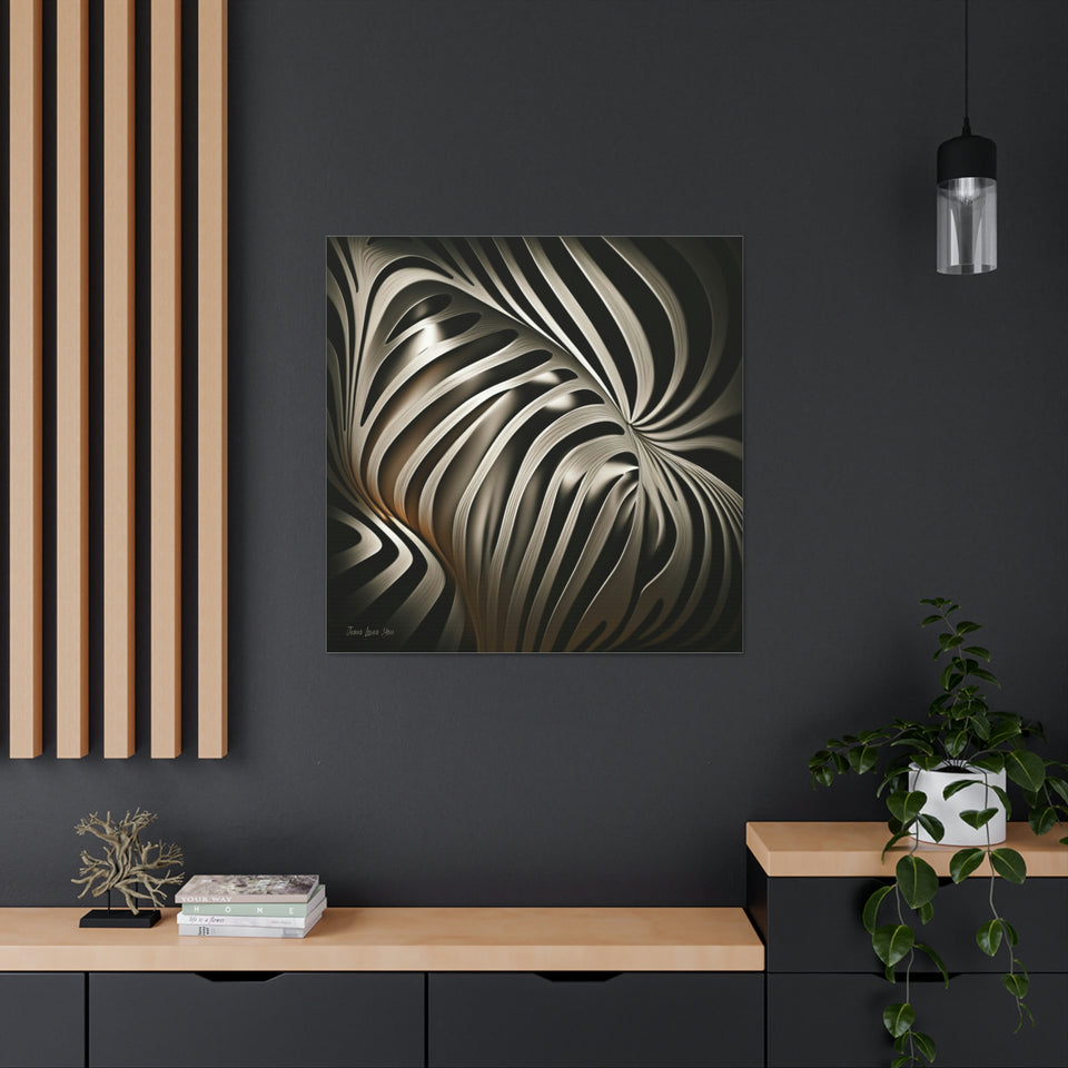 African Zebra Print Canvas: Jesus Loves You