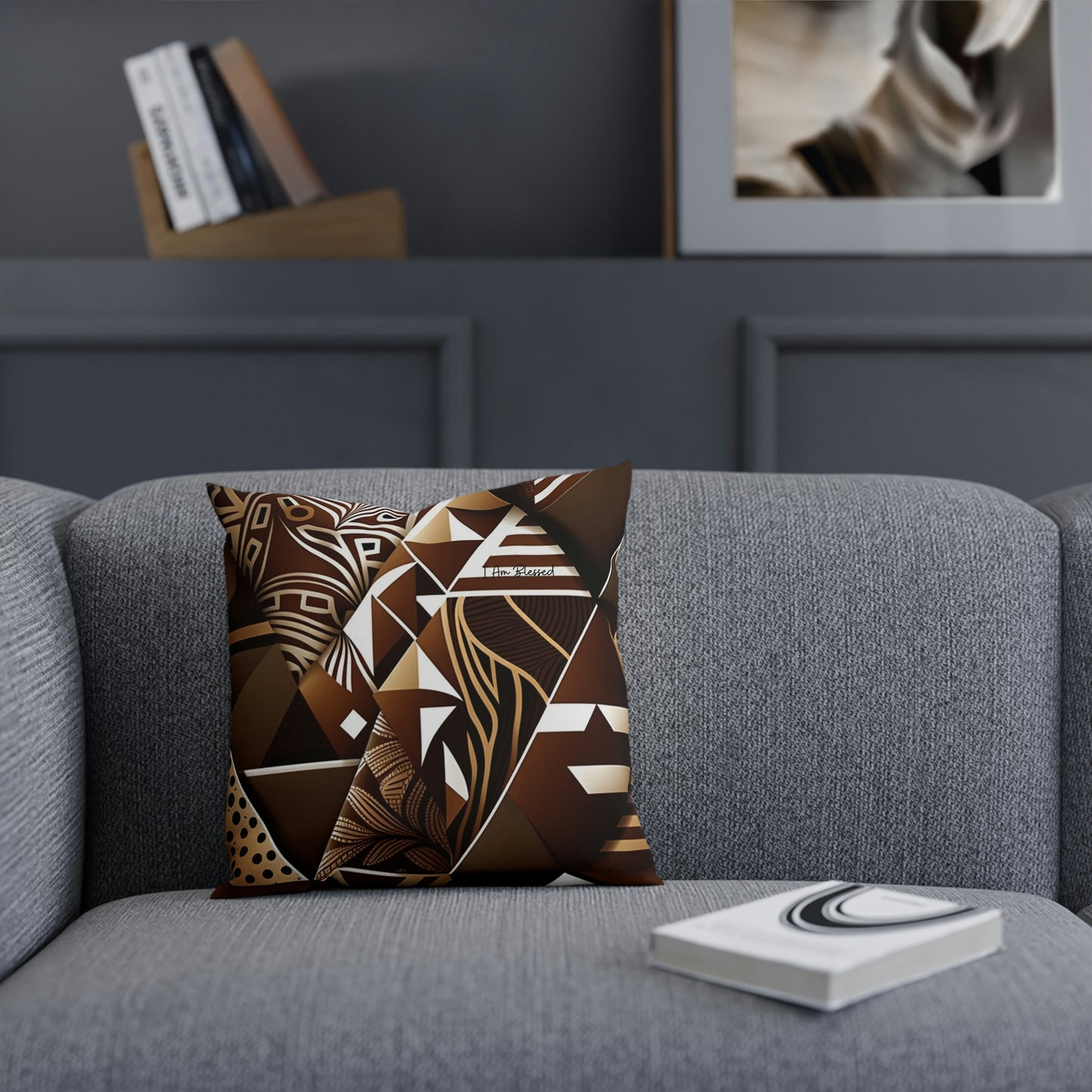 Blessed African Print Cushion: Celebrating Abundance and Gratitude