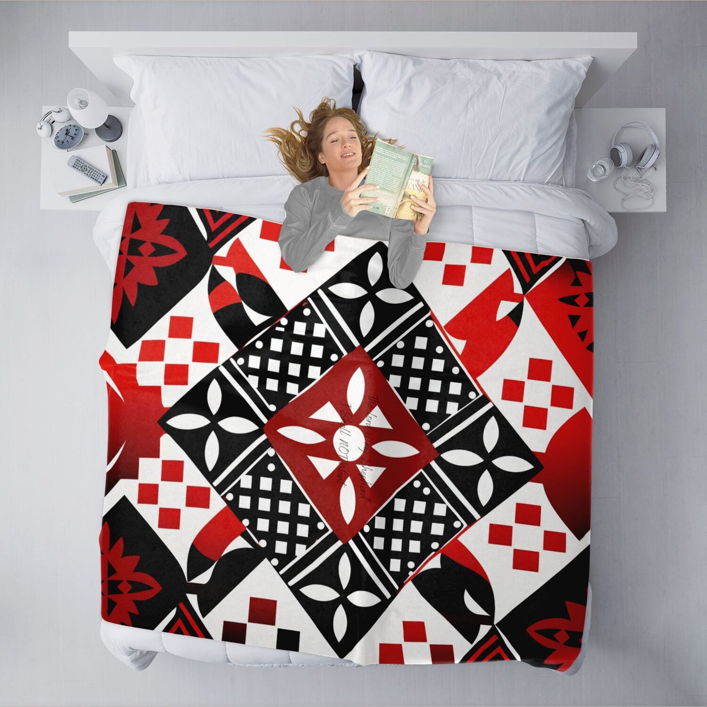 African Geometric Patterned Blanket– AOP