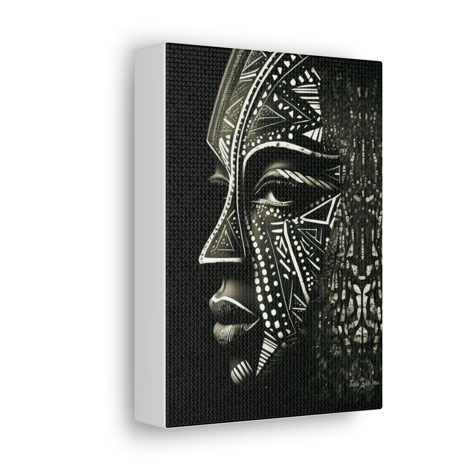 African Face Mask Canvas