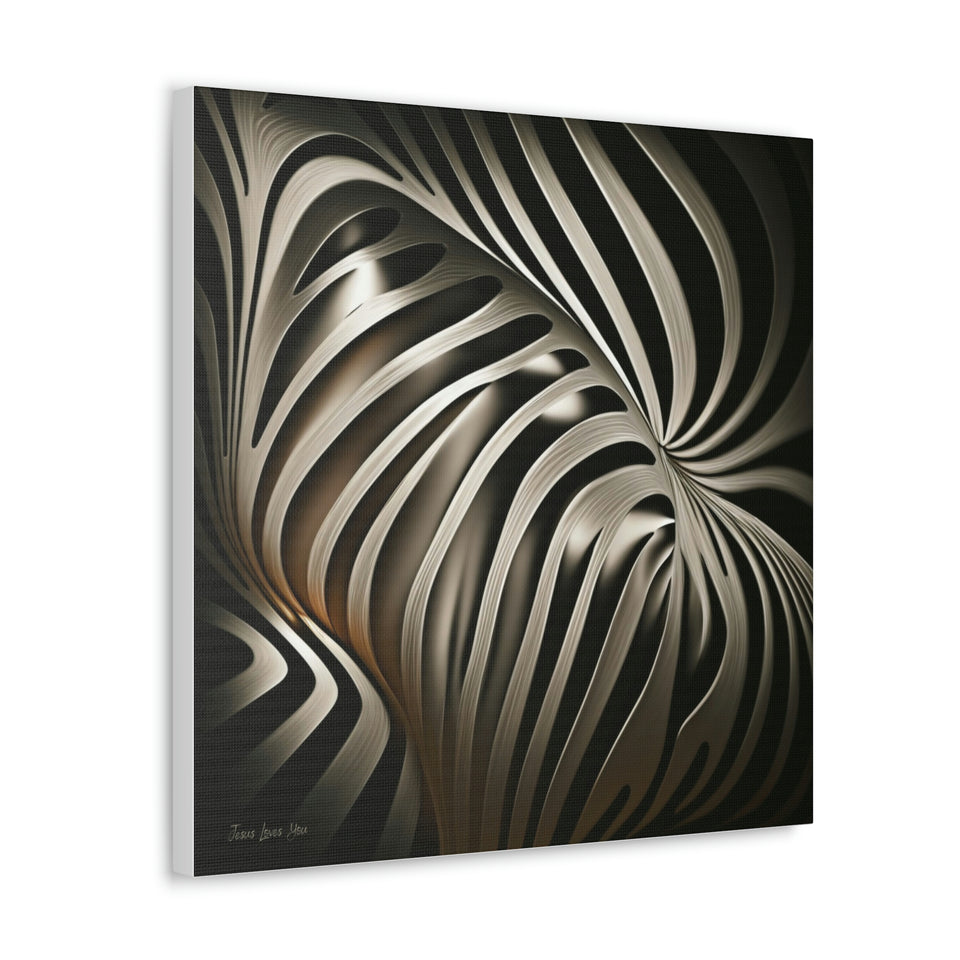 African Zebra Print Canvas: Jesus Loves You